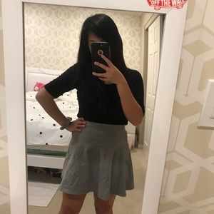 Gray Skater Skirt